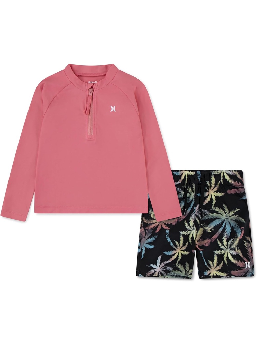 Hurley Baby Boy 2-Piece Long Sleeve Rash Guard & Shorts Set